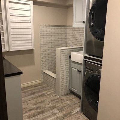 a renovated laundry room